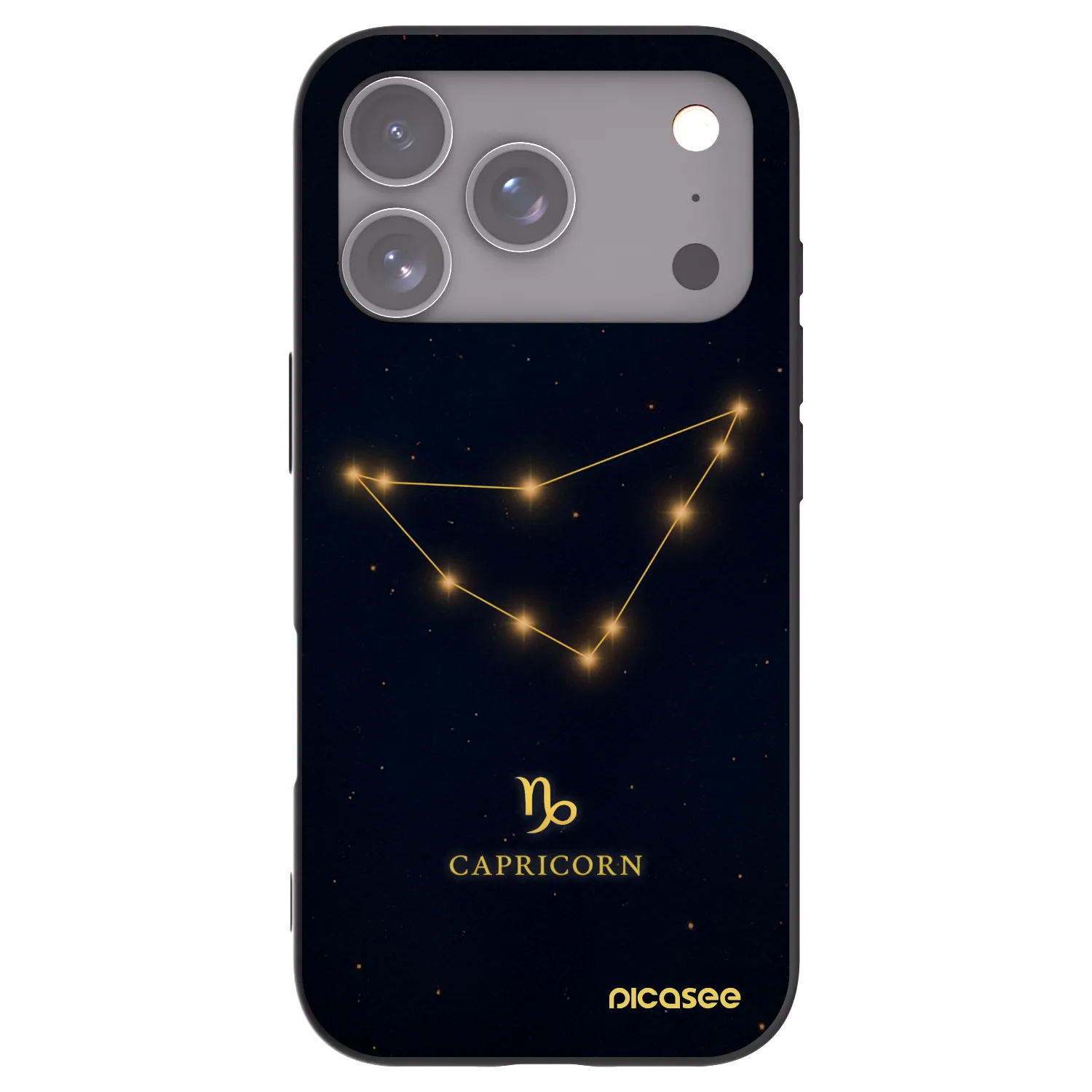 Picasee silikónový čierny obal pre Apple iPhone 18 Pro - CAPRICORN
