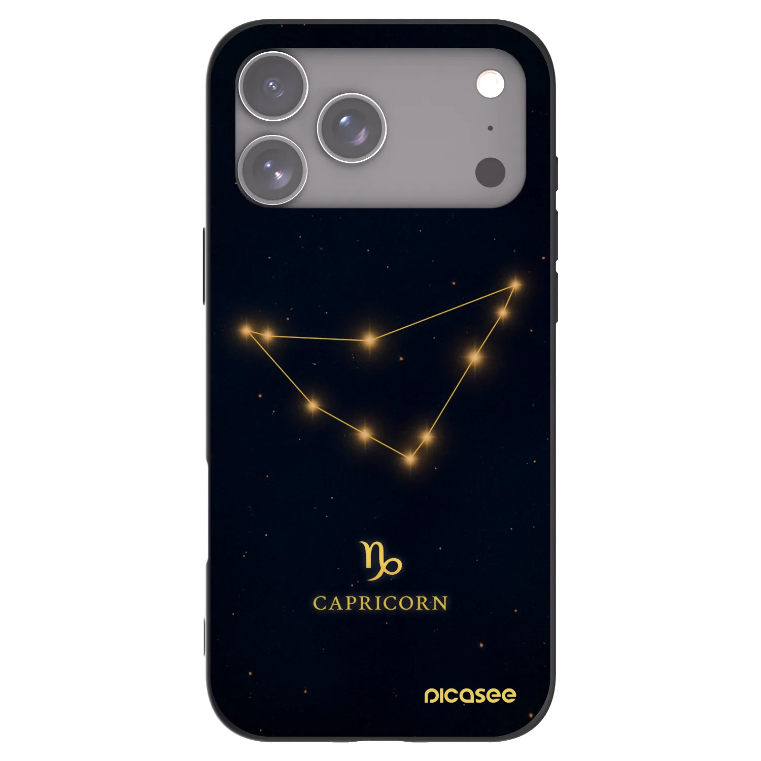 Picasee silikónový čierny obal pre Apple iPhone 18 Pro Max - CAPRICORN