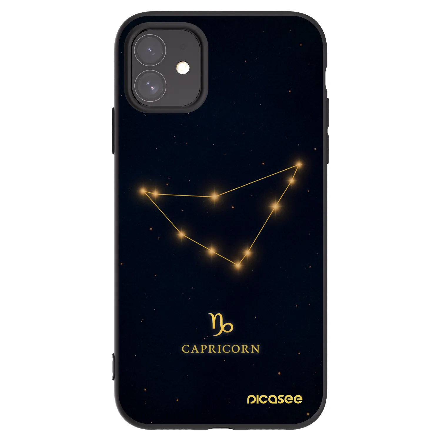 Picasee silikónový čierny obal pre Apple iPhone 11 - CAPRICORN