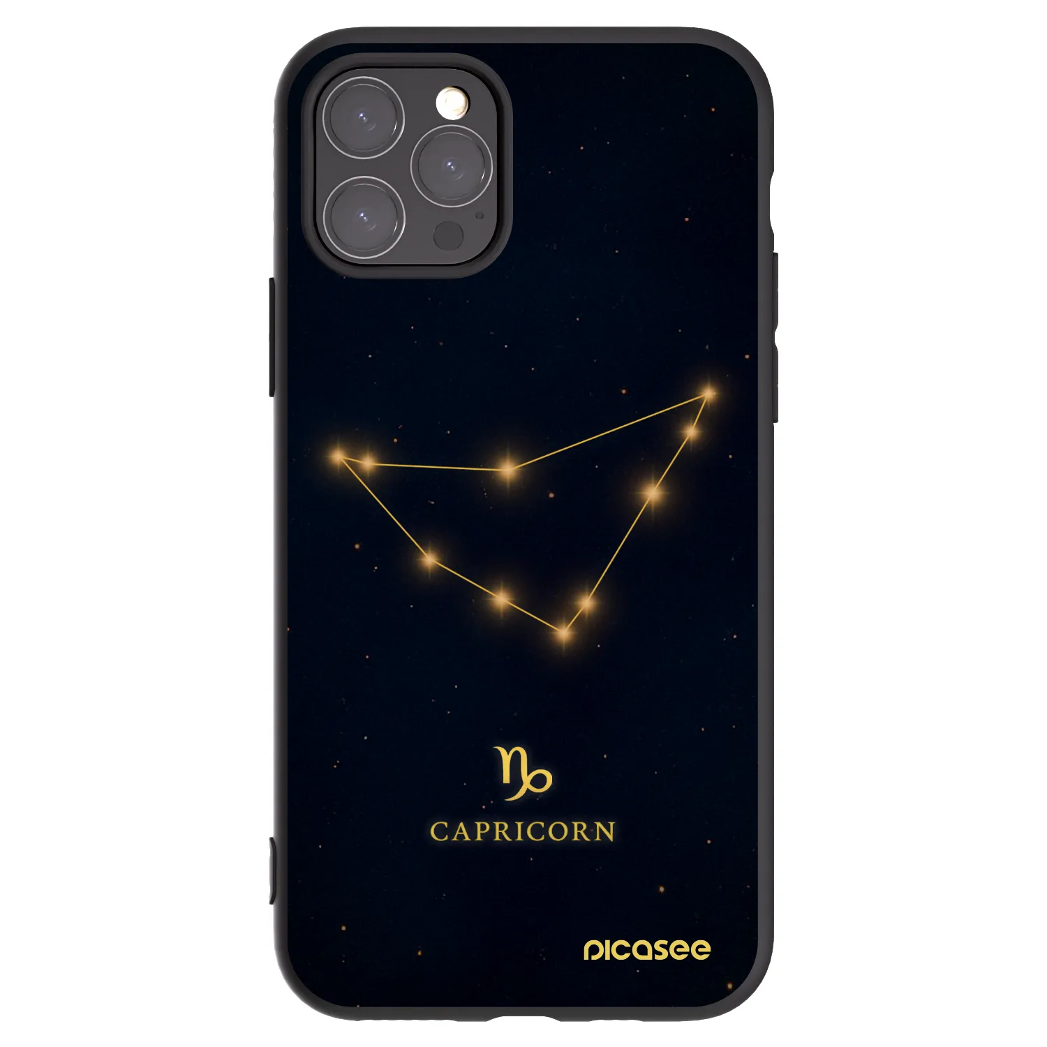 Picasee silikónový čierny obal pre Apple iPhone 11 Pro - CAPRICORN