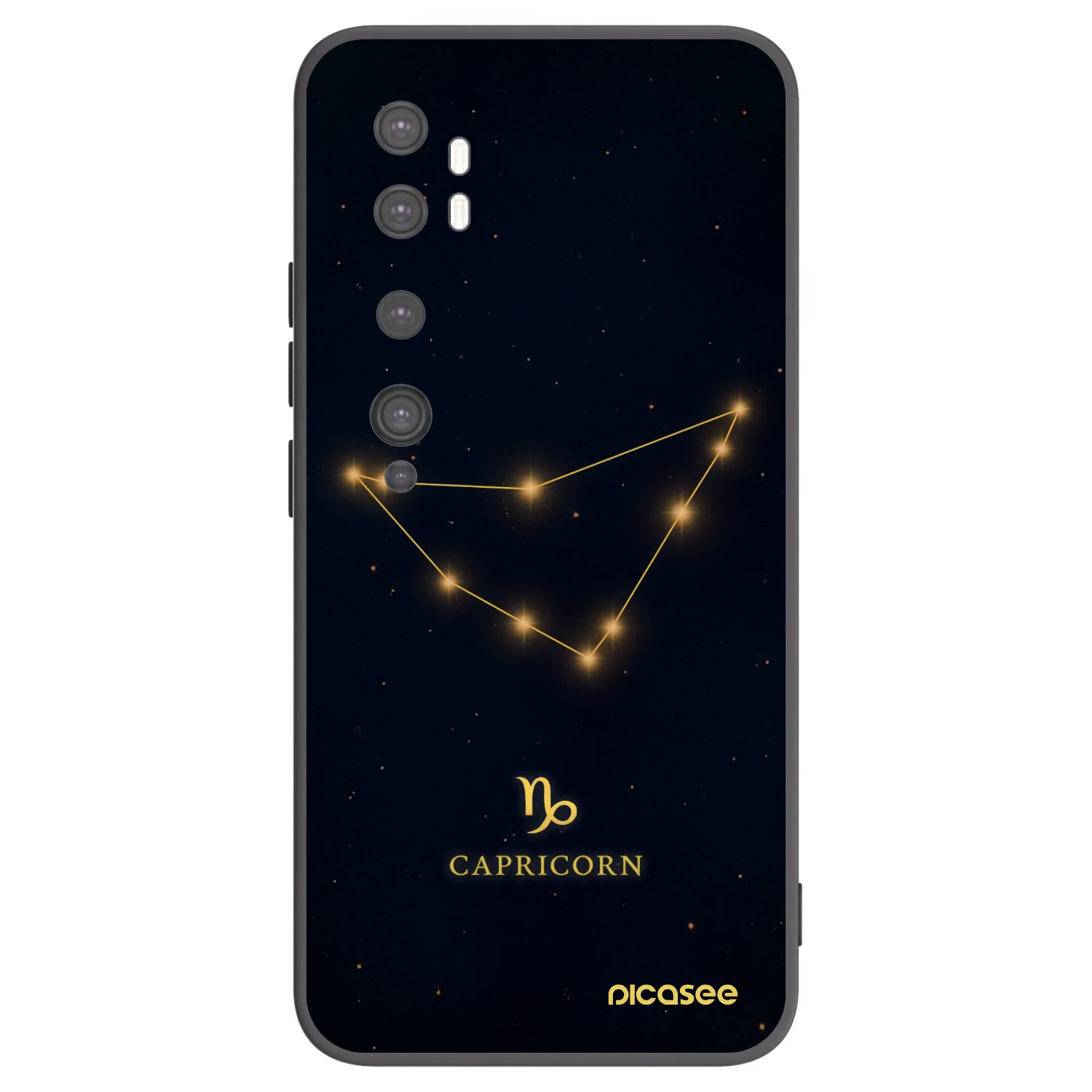 Picasee silikónový čierny obal pre Xiaomi Mi Note 10 (Pro) - CAPRICORN