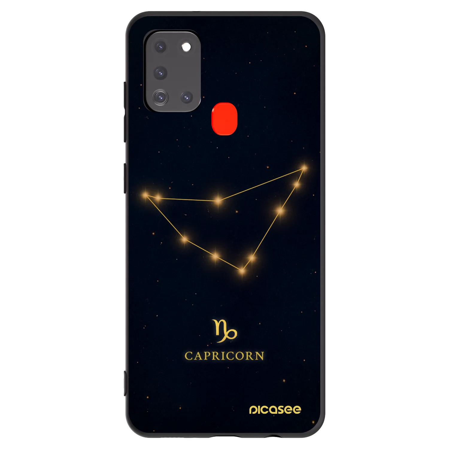 Picasee silikónový čierny obal pre Samsung Galaxy A21s - CAPRICORN