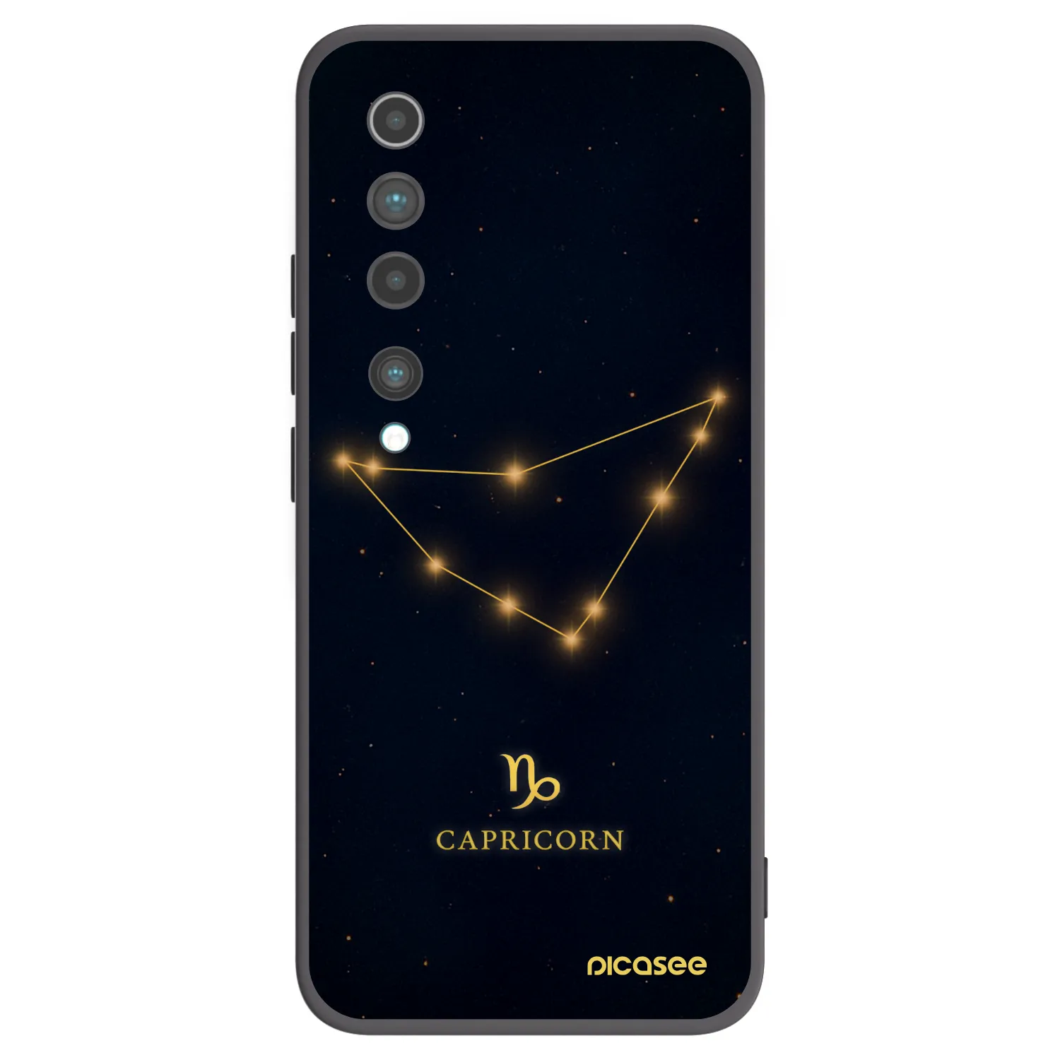 Picasee silikónový čierny obal pre Xiaomi Mi 10 - CAPRICORN