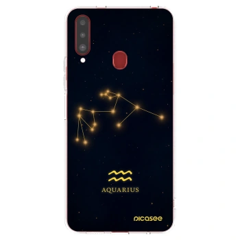 Picasee silikónový prehľadný obal pre Samsung Galaxy A20s - AQUARIUS