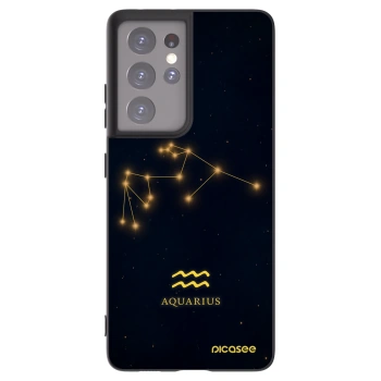 Picasee silikónový čierny obal pre Samsung Galaxy S21 Ultra 5G G998B - AQUARIUS