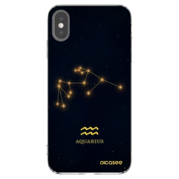 Picasee silikónový prehľadný obal pre Apple iPhone XS Max - AQUARIUS