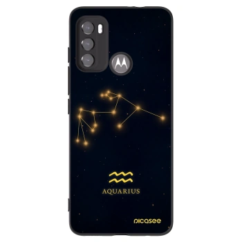Picasee silikónový čierny obal pre Motorola Moto G60 - AQUARIUS