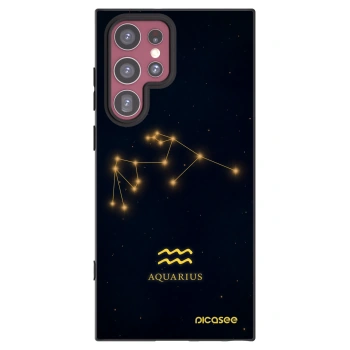 Picasee silikónový čierny obal pre Samsung Galaxy S22 Ultra 5G - AQUARIUS