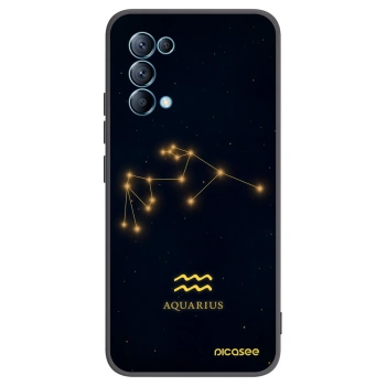 Picasee silikónový čierny obal pre OPPO A16s - AQUARIUS