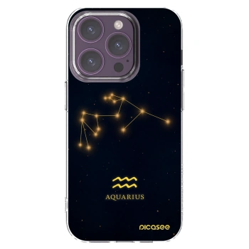 Picasee silikónový prehľadný obal pre Apple iPhone 14 Pro - AQUARIUS