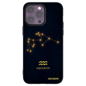 Picasee silikónový čierny obal pre Apple iPhone 14 Pro Max - AQUARIUS