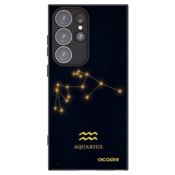 Picasee silikónový čierny obal pre Samsung Galaxy S23 Ultra 5G - AQUARIUS