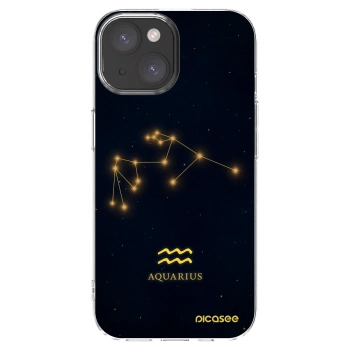 Picasee silikónový prehľadný obal pre Apple iPhone 15 - AQUARIUS
