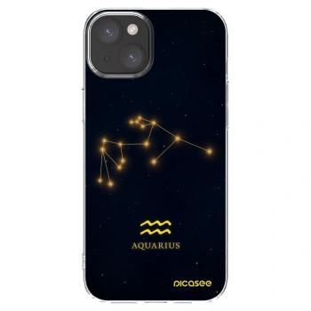 Picasee silikónový prehľadný obal pre Apple iPhone 15 Plus - AQUARIUS