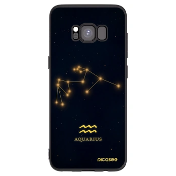 Picasee silikónový čierny obal pre Samsung Galaxy S8 G950F - AQUARIUS