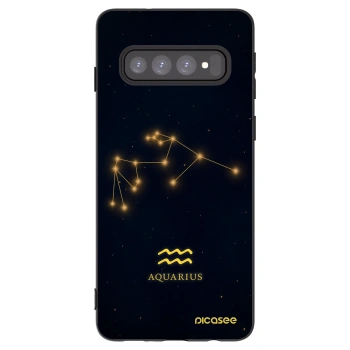 Picasee silikónový čierny obal pre Samsung Galaxy S10 G973 - AQUARIUS