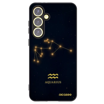 Picasee silikónový čierny obal pre Samsung Galaxy S24 FE S721B - AQUARIUS