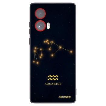 Picasee silikónový čierny obal pre Motorola Edge 50 Fusion - AQUARIUS