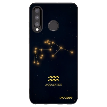 Picasee silikónový čierny obal pre Huawei P30 Lite - AQUARIUS