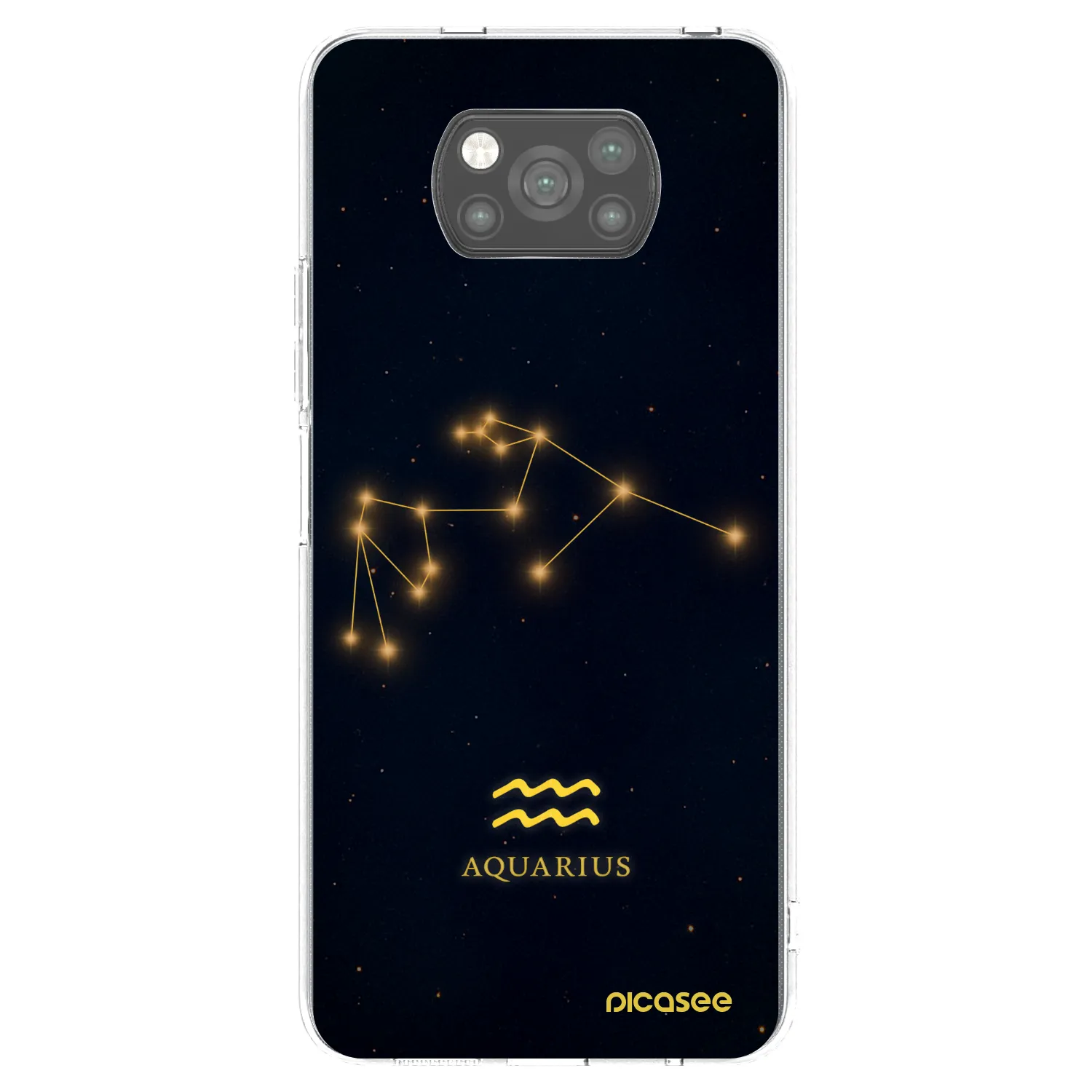Picasee silikónový čierny obal pre Xiaomi Poco X3 - AQUARIUS