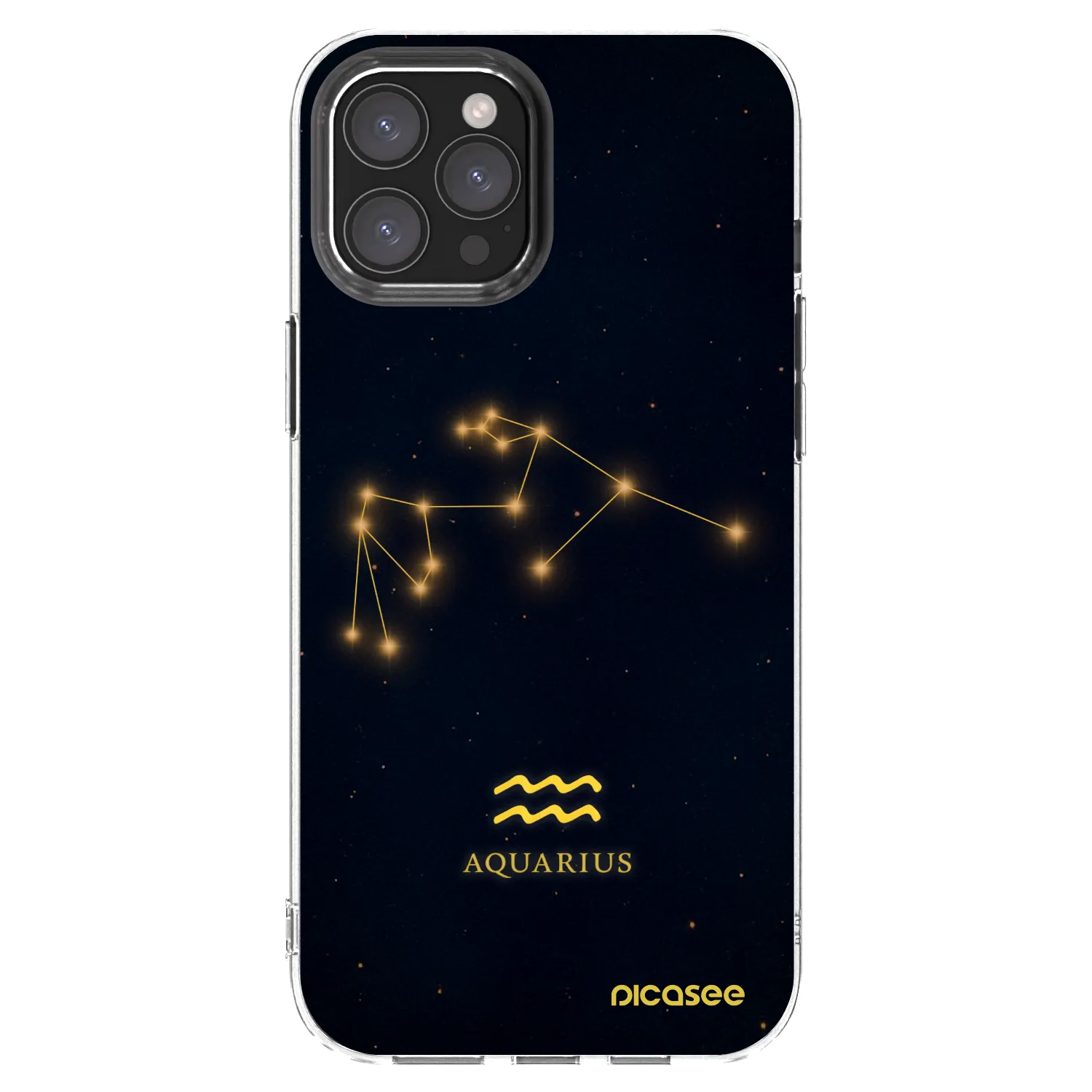 Picasee silikónový prehľadný obal pre Apple iPhone 12 Pro Max - AQUARIUS