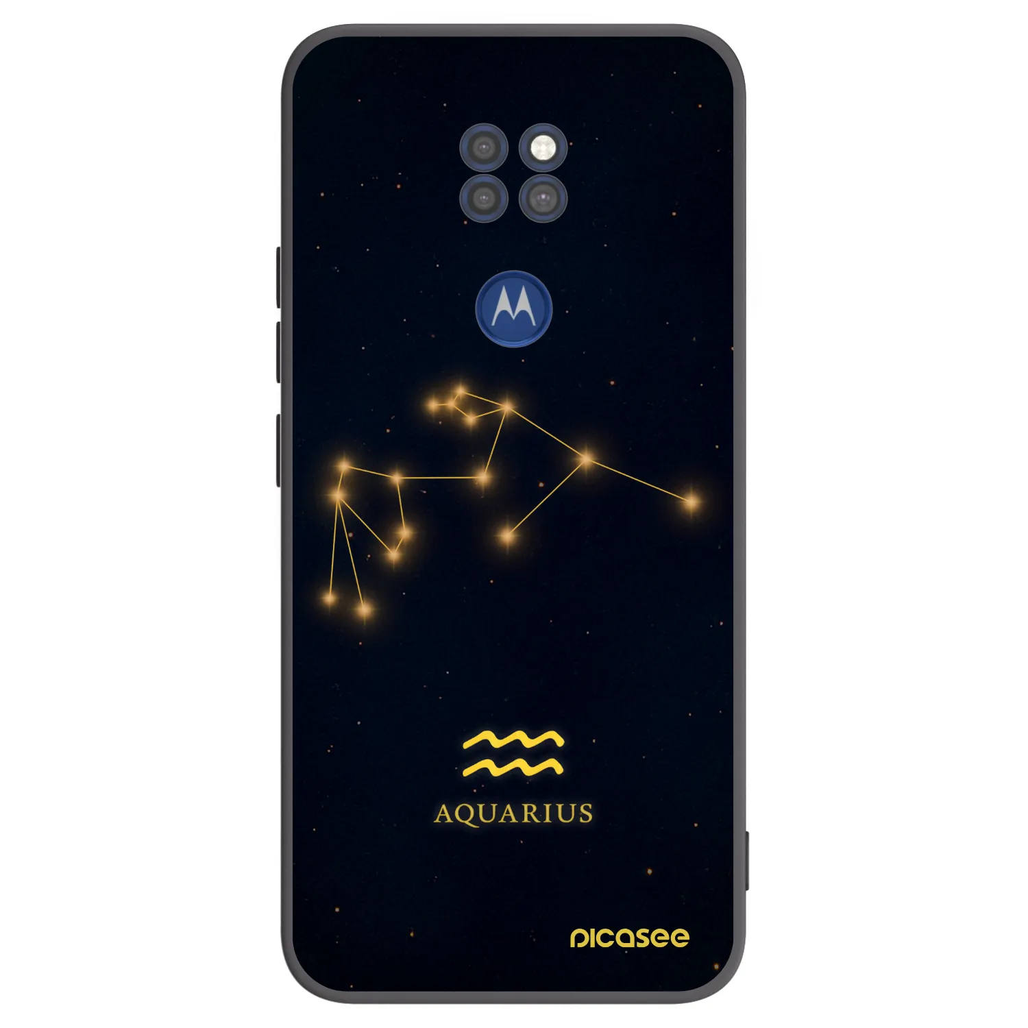 Picasee silikónový čierny obal pre Motorola Moto G9 Play - AQUARIUS