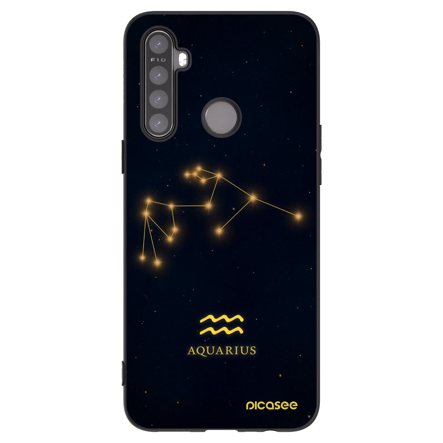 Picasee silikónový čierny obal pre Realme 6i - AQUARIUS