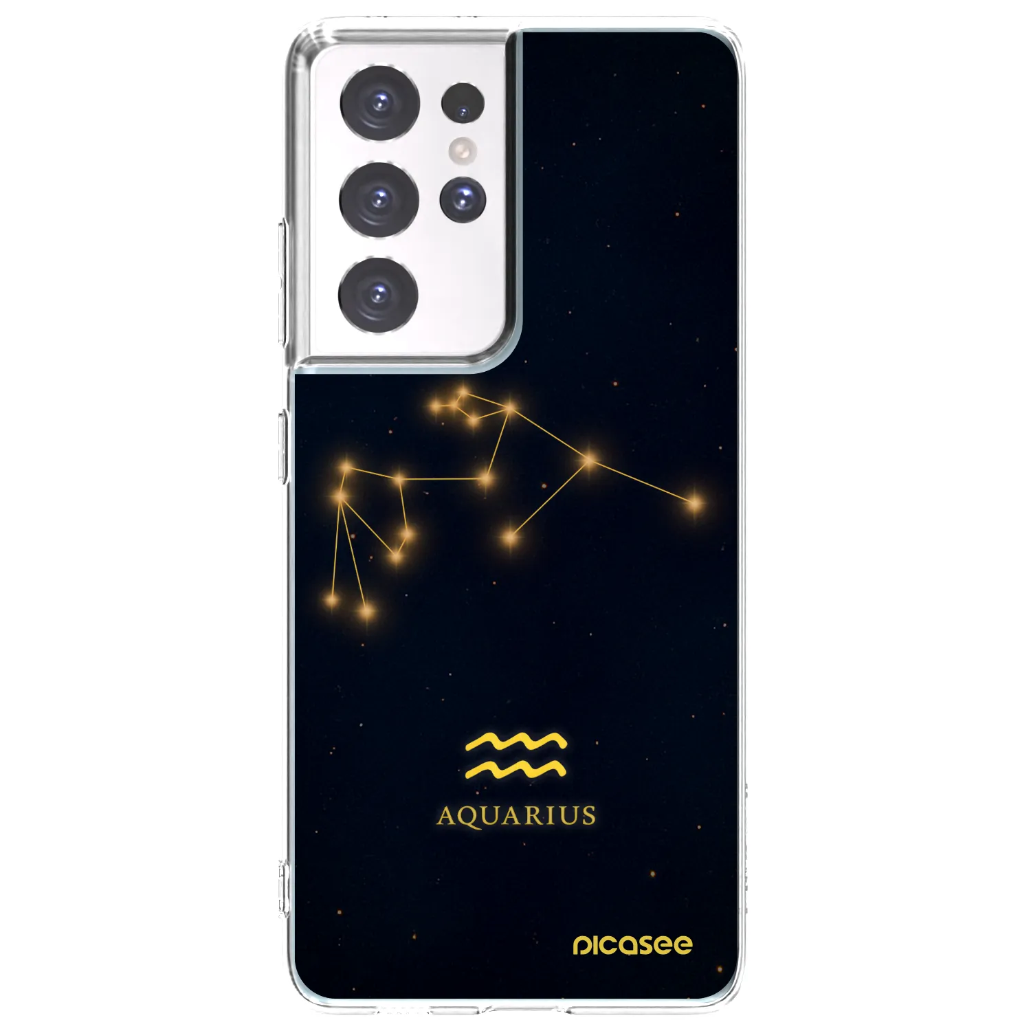 Picasee silikónový prehľadný obal pre Samsung Galaxy S21 Ultra 5G G998B - AQUARIUS