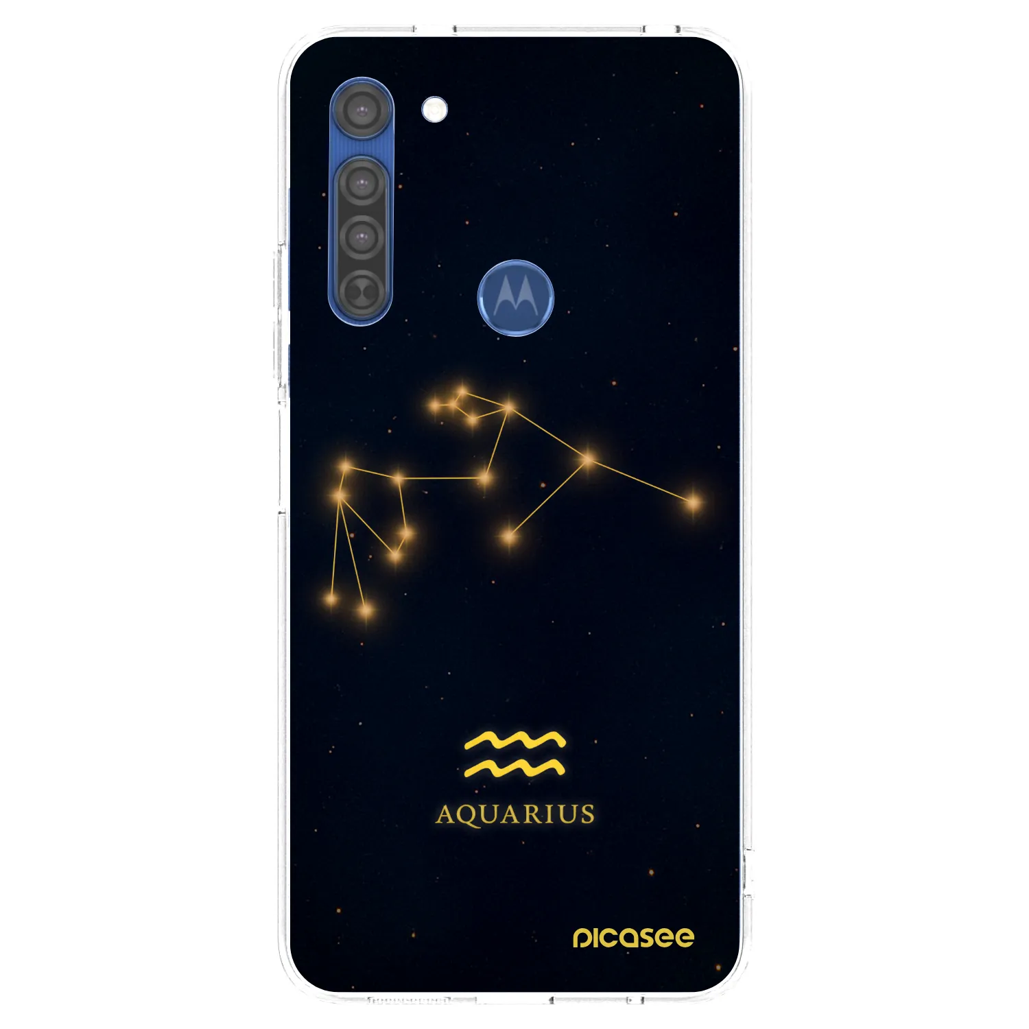 Picasee silikónový prehľadný obal pre Motorola Moto G8 - AQUARIUS