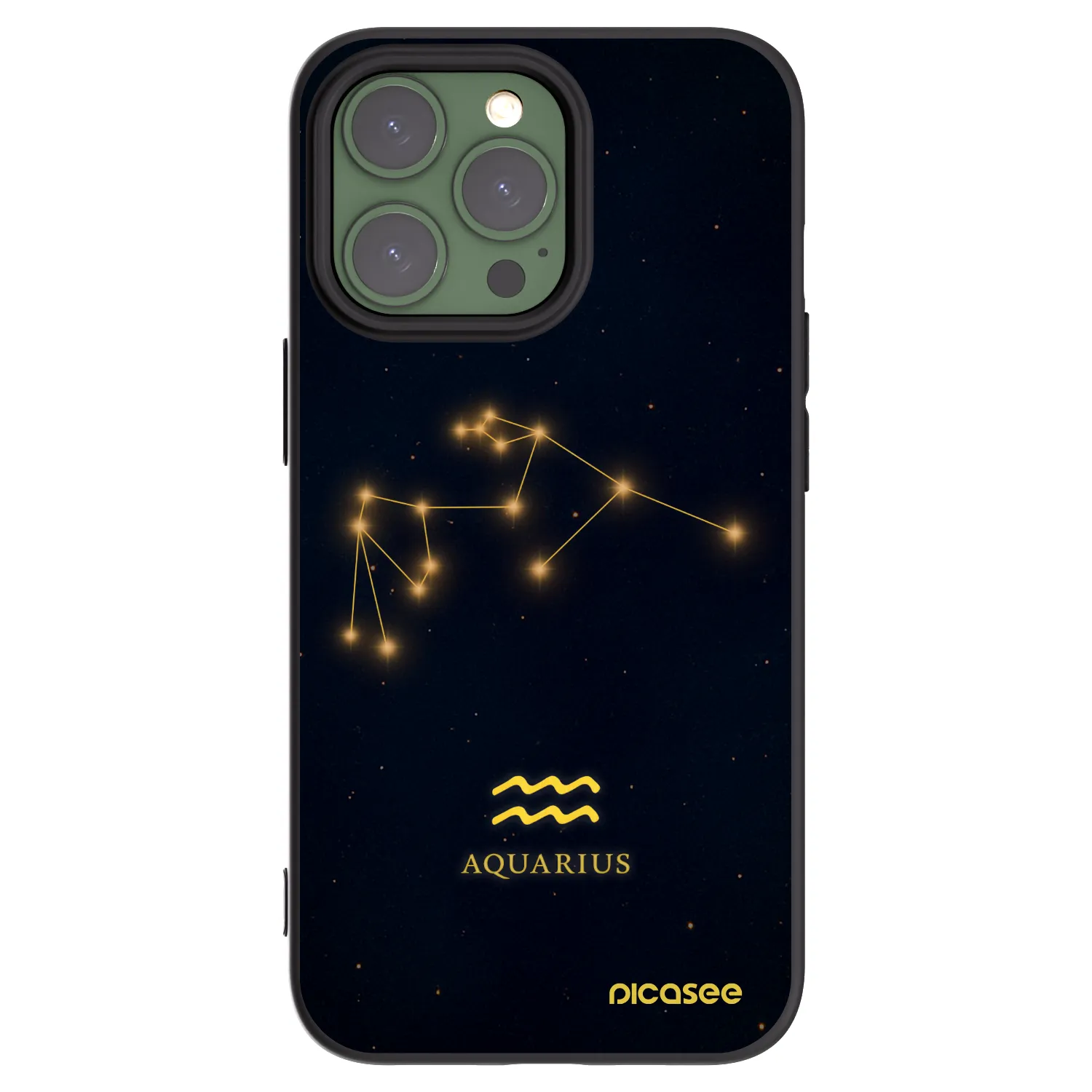 Picasee silikónový čierny obal pre Apple iPhone 13 Pro - AQUARIUS