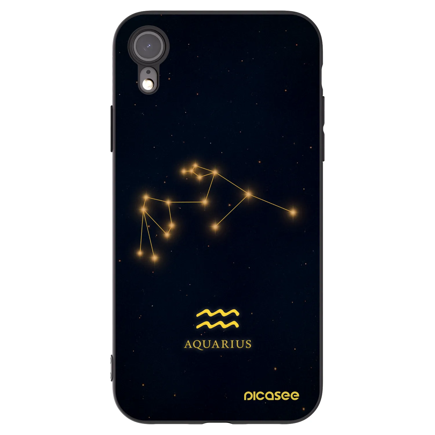 Picasee silikónový čierny obal pre Apple iPhone XR - AQUARIUS