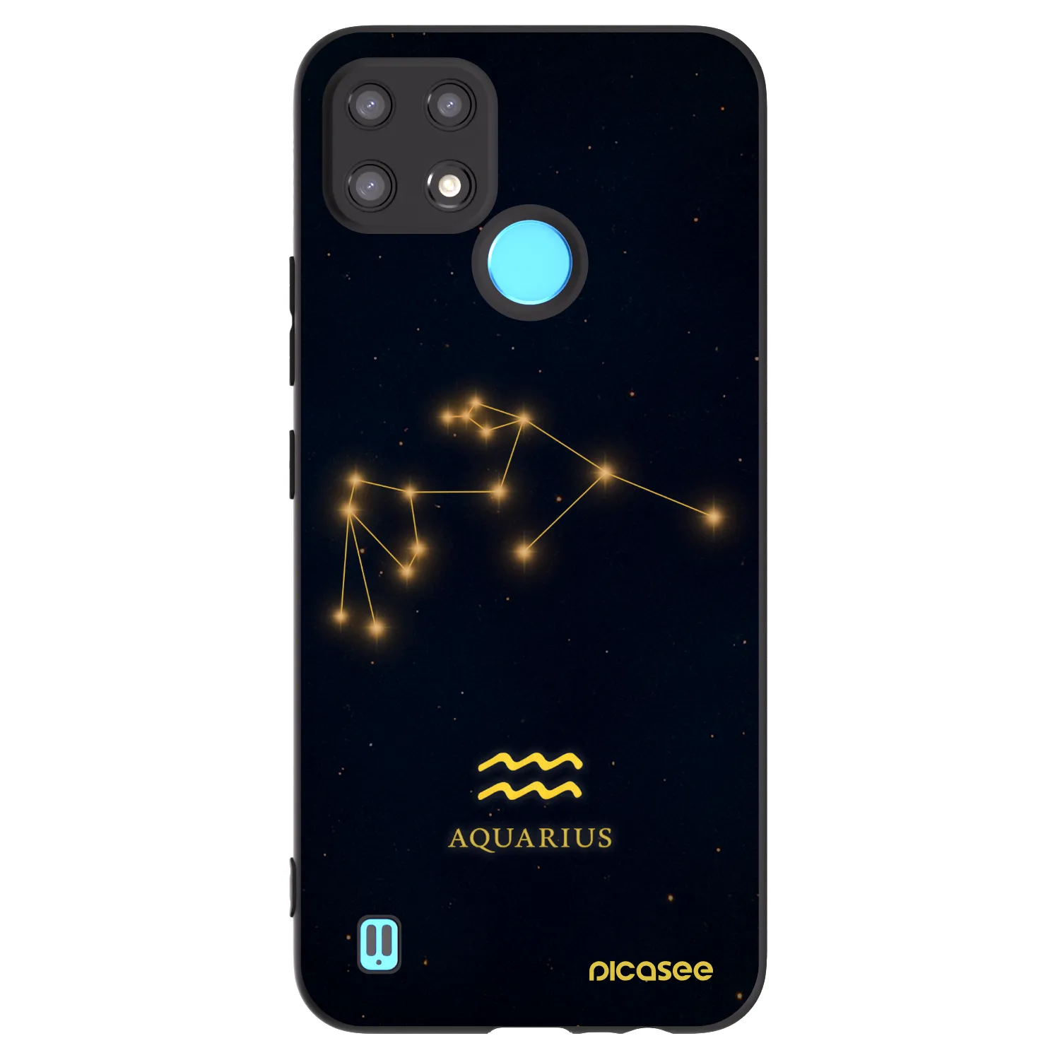 Picasee silikónový čierny obal pre Realme C21 - AQUARIUS