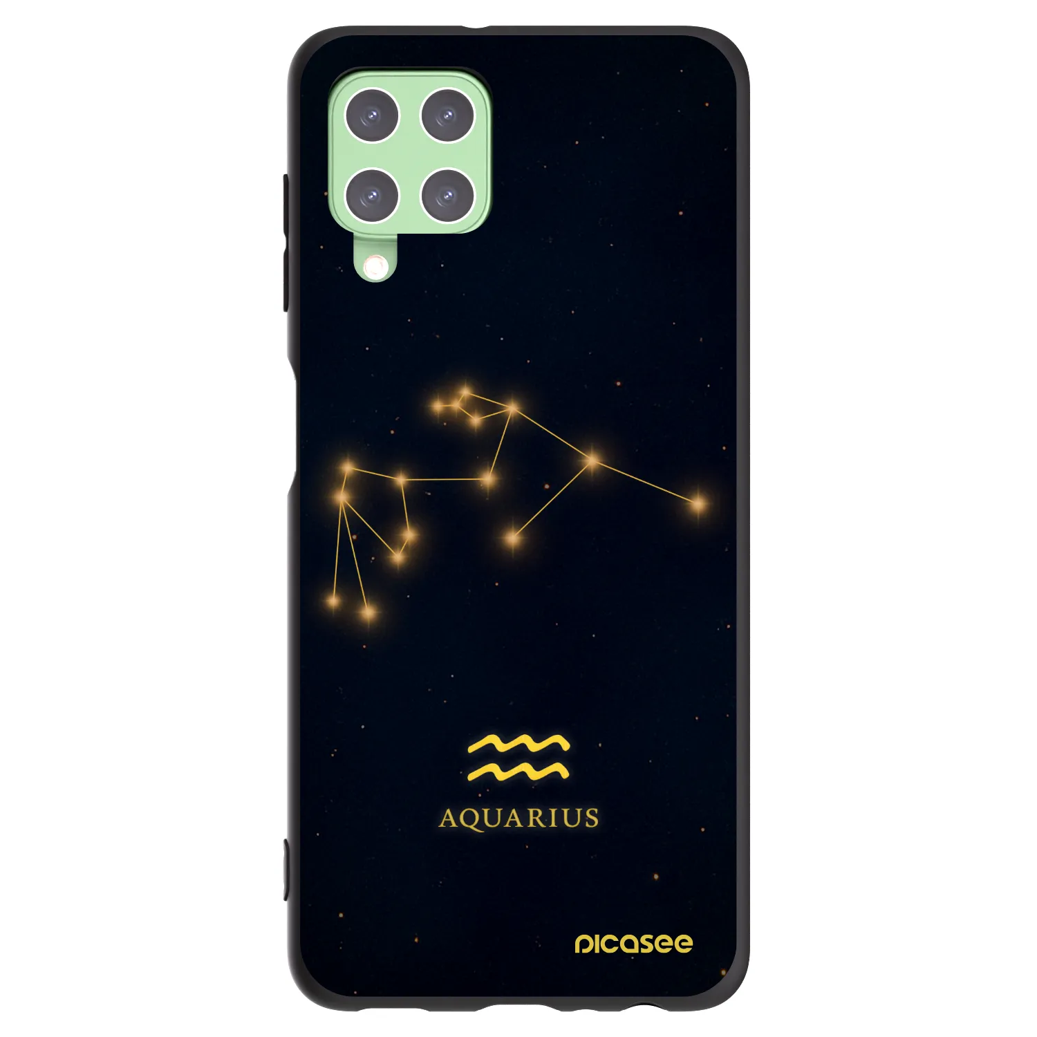Picasee silikónový čierny obal pre Samsung Galaxy A22 A225F 4G - AQUARIUS