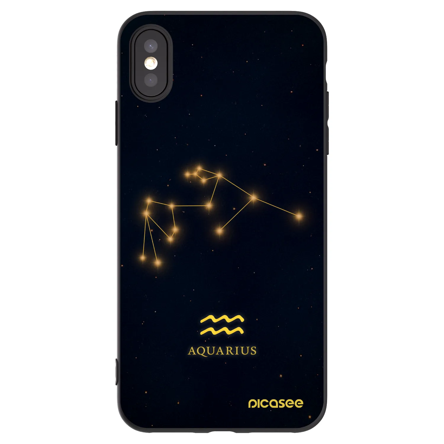 Picasee silikónový čierny obal pre Apple iPhone XS Max - AQUARIUS