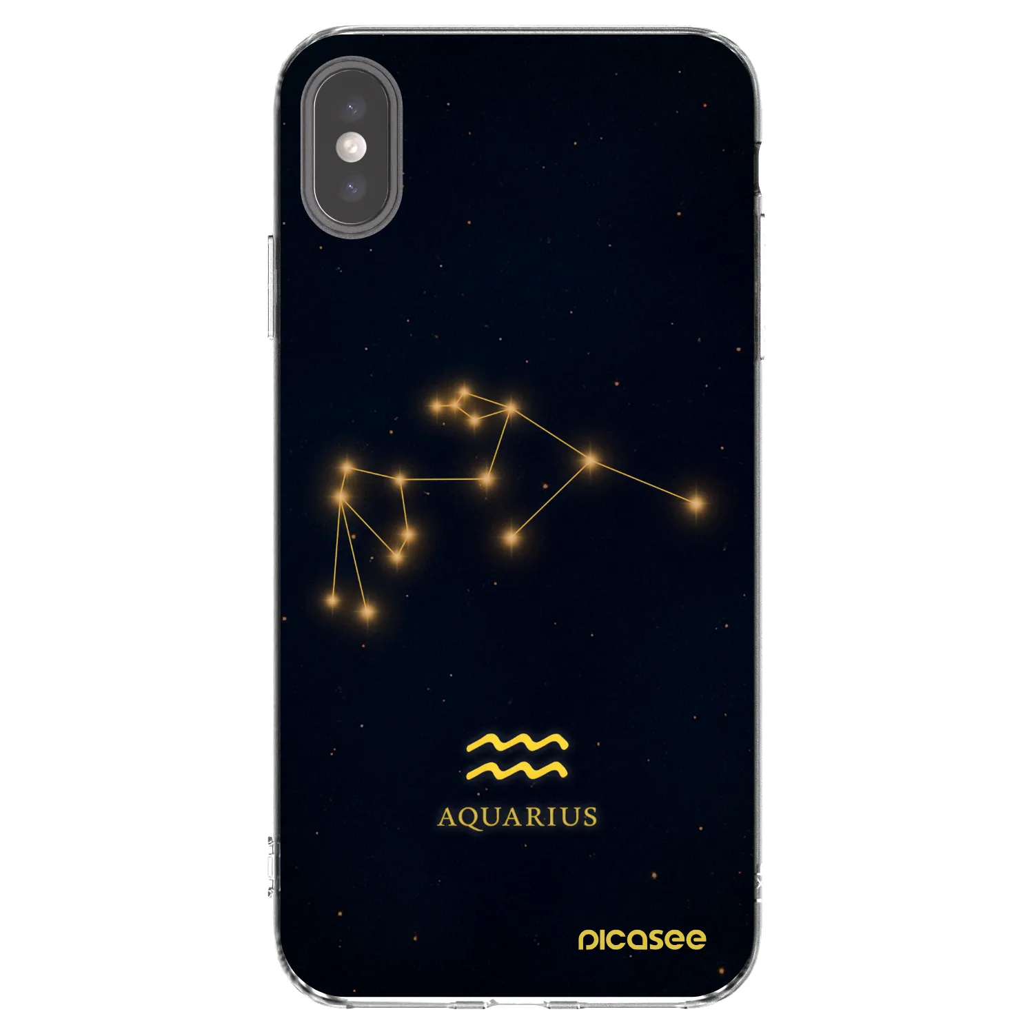 Picasee silikónový prehľadný obal pre Apple iPhone XS Max - AQUARIUS