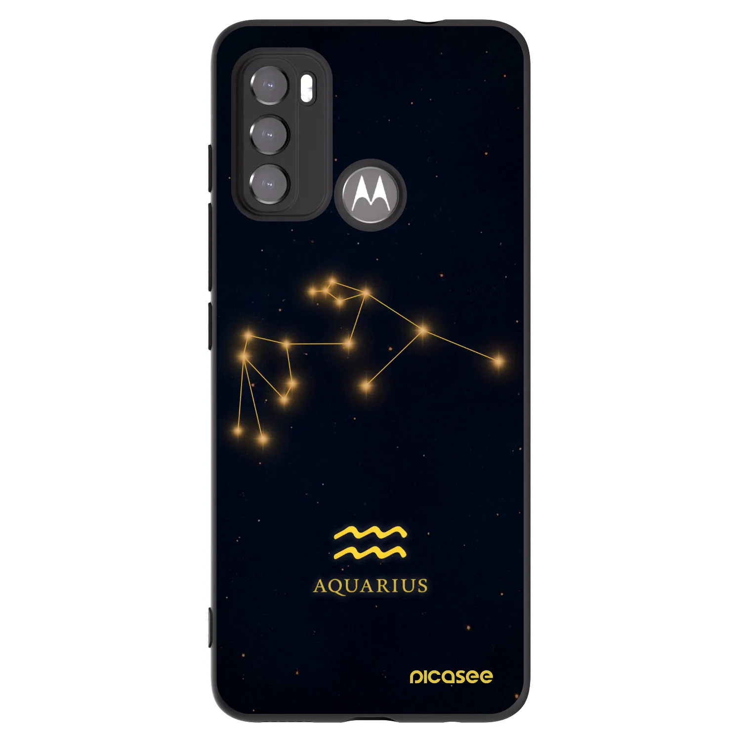 Picasee silikónový čierny obal pre Motorola Moto G60 - AQUARIUS