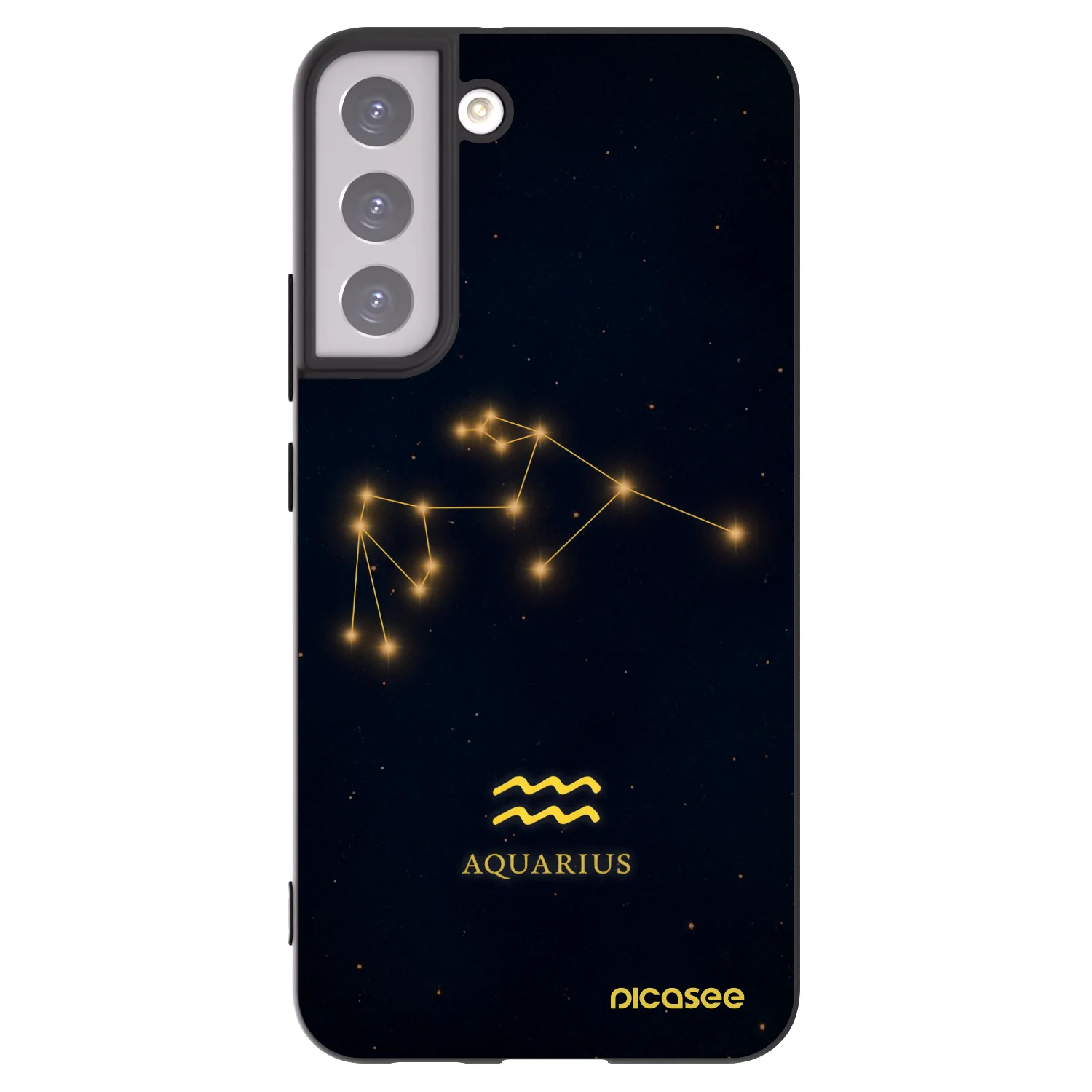 Picasee silikónový čierny obal pre Samsung Galaxy S22+ 5G - AQUARIUS