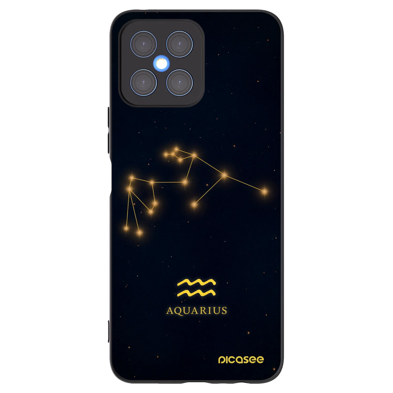 Picasee silikónový čierny obal pre Honor X8 4G - AQUARIUS