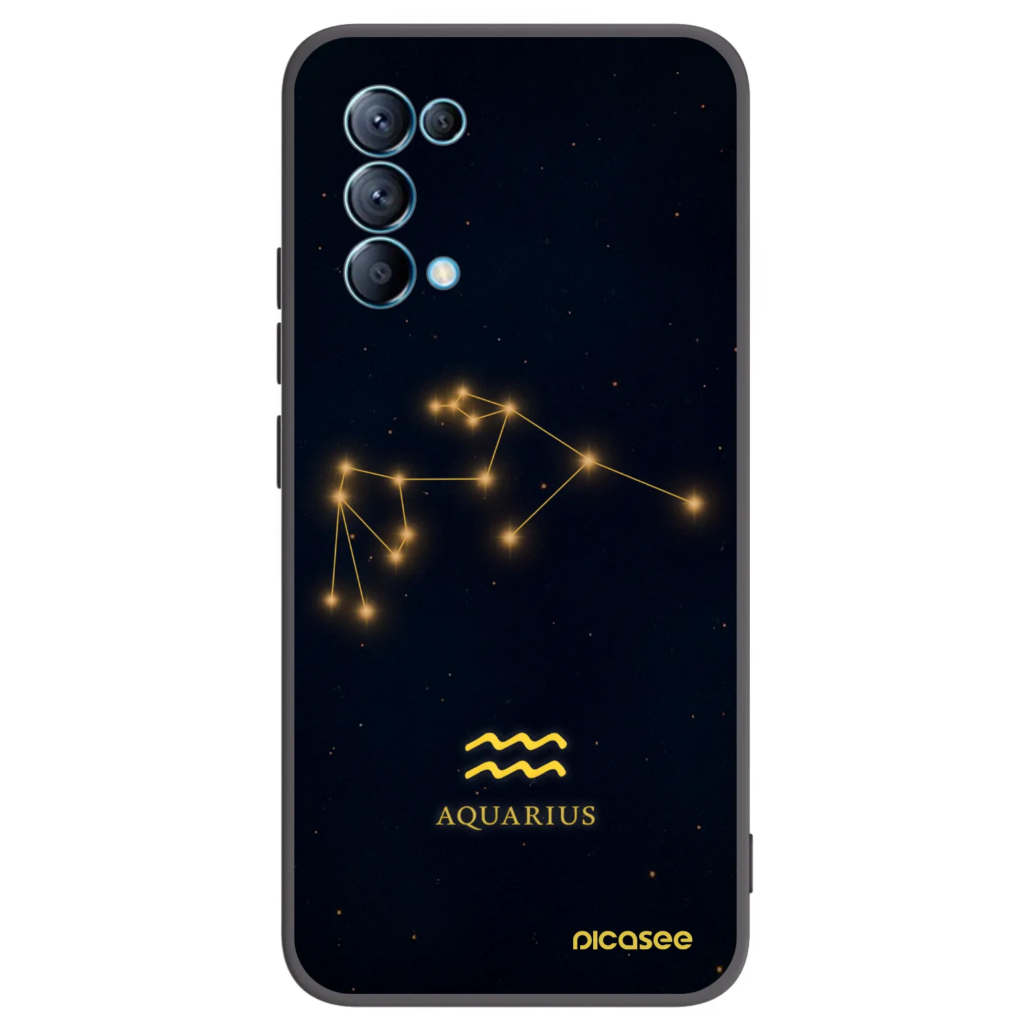Picasee silikónový čierny obal pre OPPO A16s - AQUARIUS