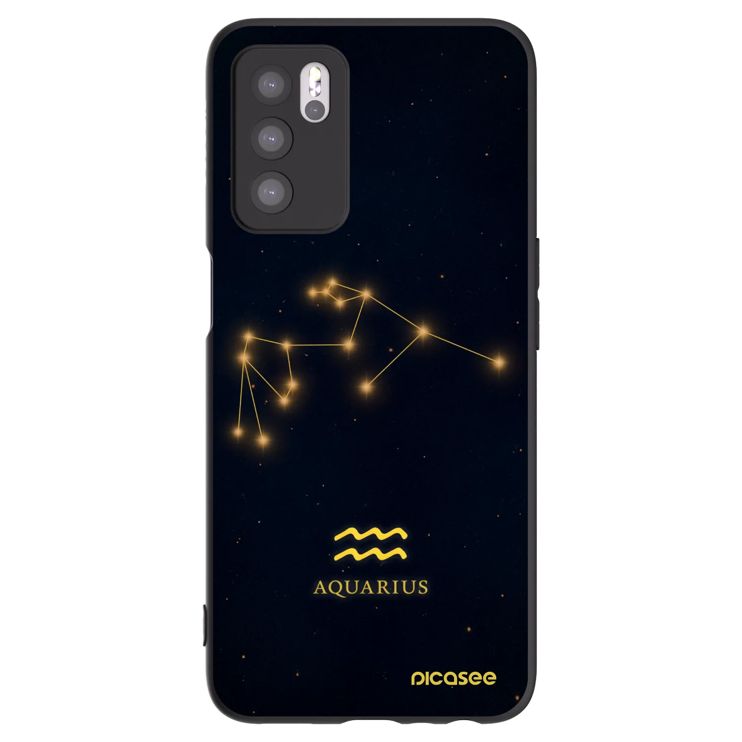 Picasee silikónový čierny obal pre OPPO A16s - AQUARIUS