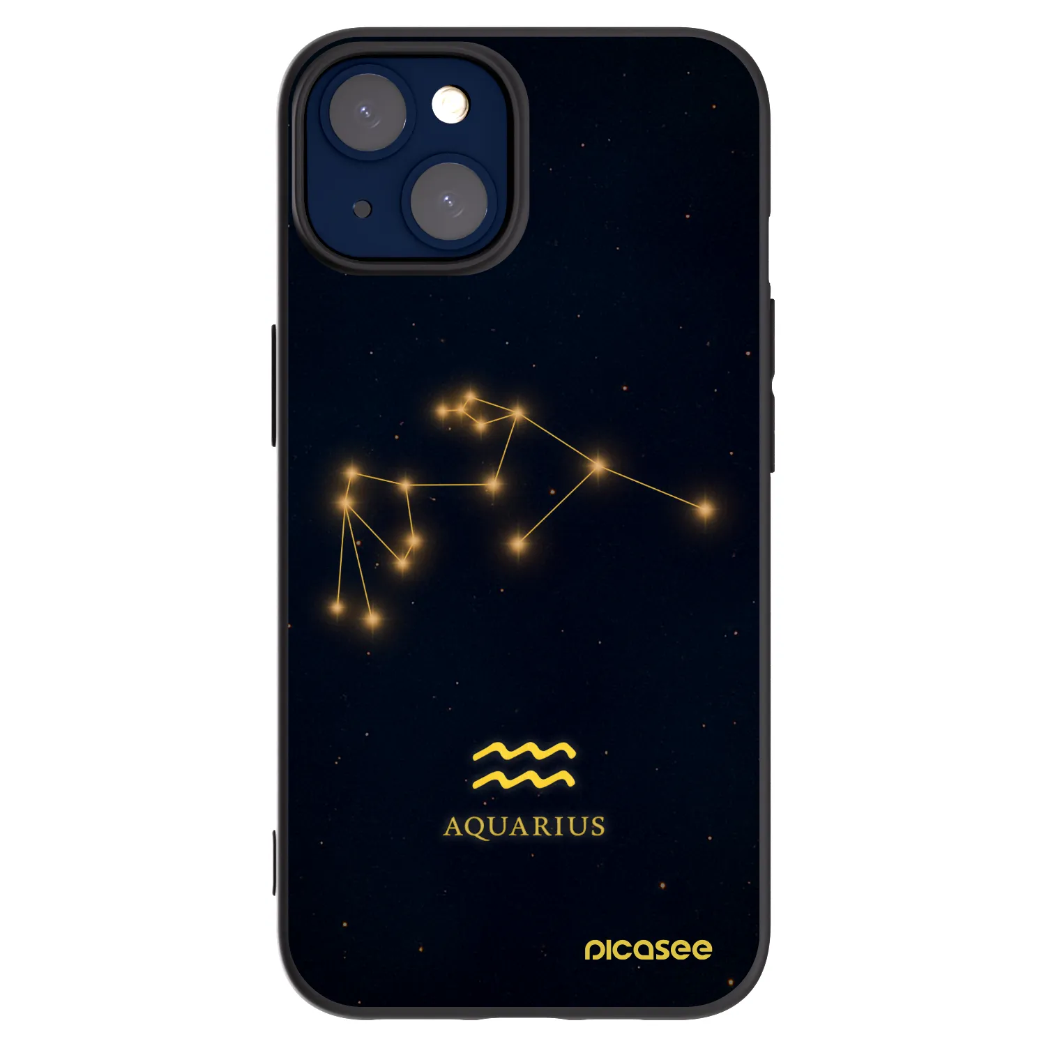 Silikónový čierny obal pre Apple iPhone 14 - AQUARIUS
