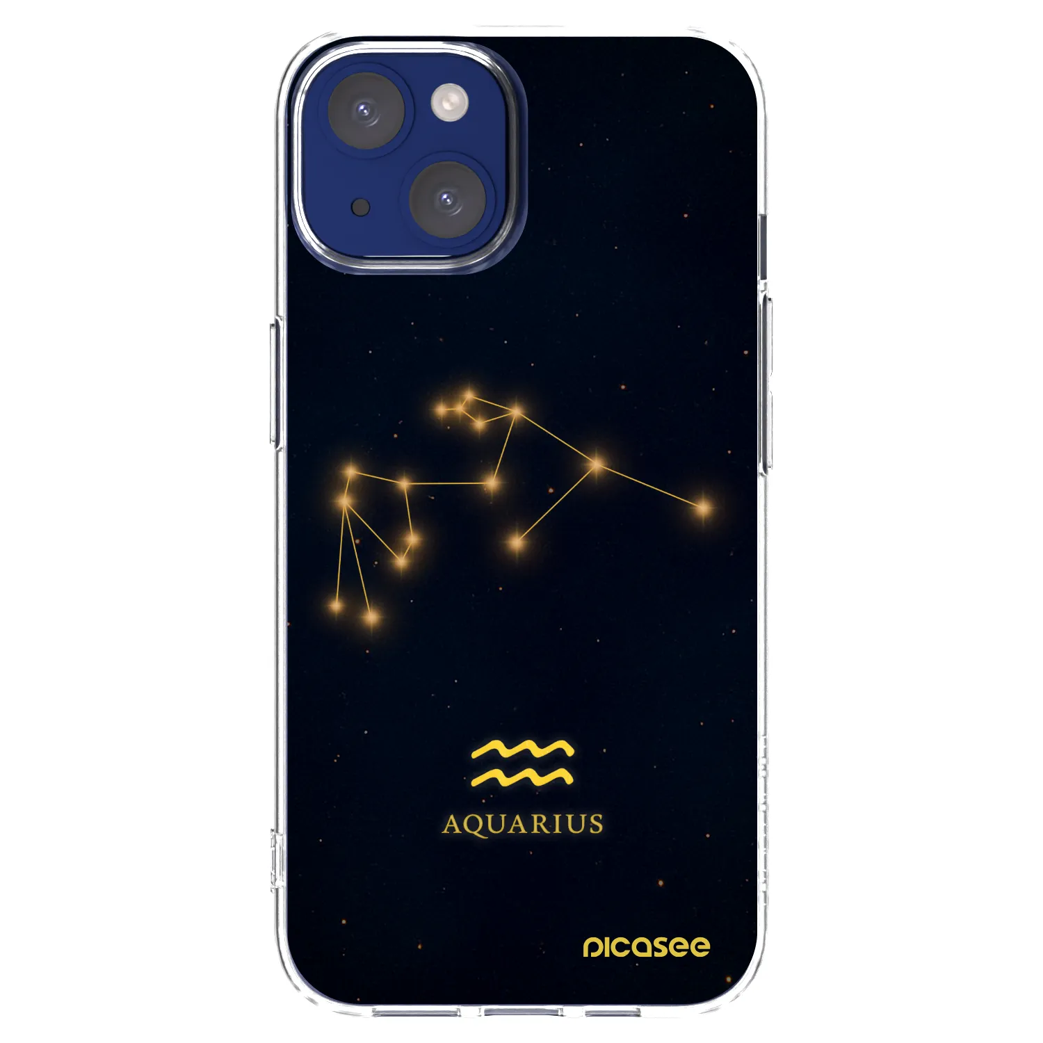 Silikónový prehľadný obal pre Apple iPhone 14 - AQUARIUS