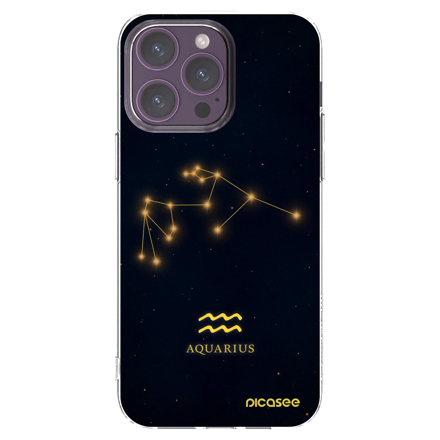 Picasee silikónový prehľadný obal pre Apple iPhone 14 Pro Max - AQUARIUS