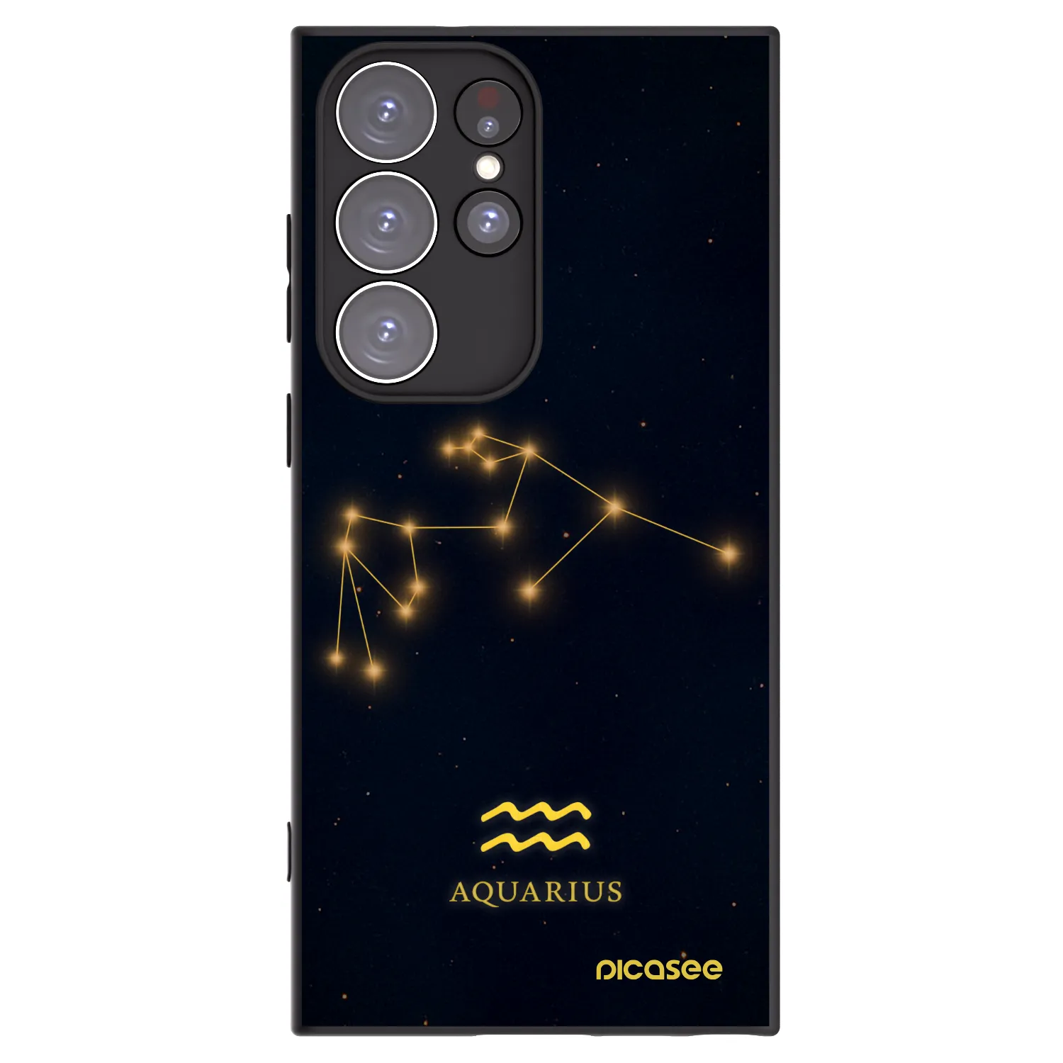 Picasee silikónový čierny obal pre Samsung Galaxy S23 Ultra 5G - AQUARIUS