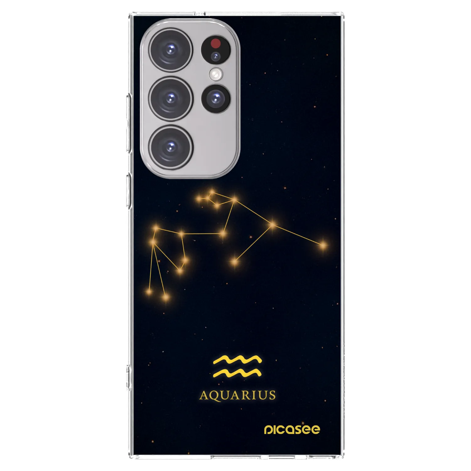 Picasee silikónový prehľadný obal pre Samsung Galaxy S23 Ultra 5G - AQUARIUS