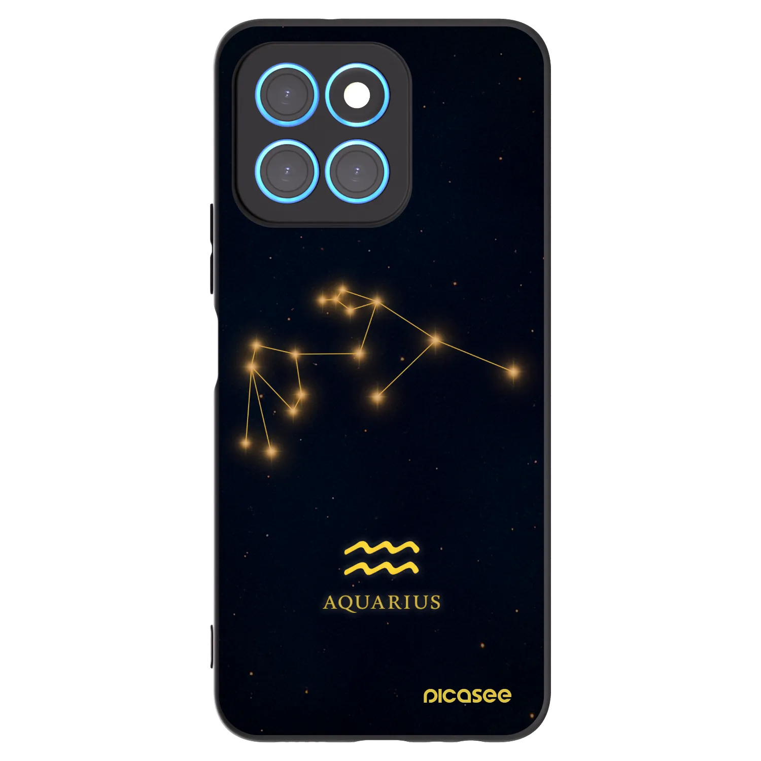 Picasee silikónový čierny obal pre Honor X8 5G - AQUARIUS