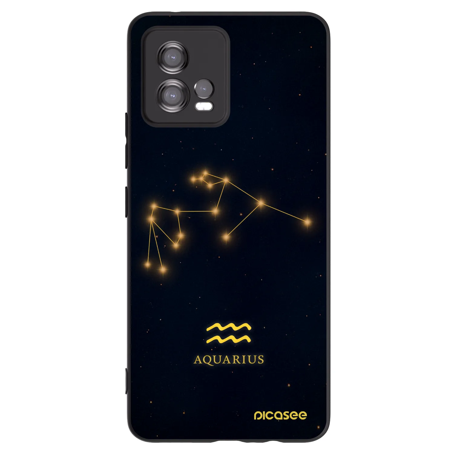 Picasee silikónový čierny obal pre Motorola Moto G72 - AQUARIUS