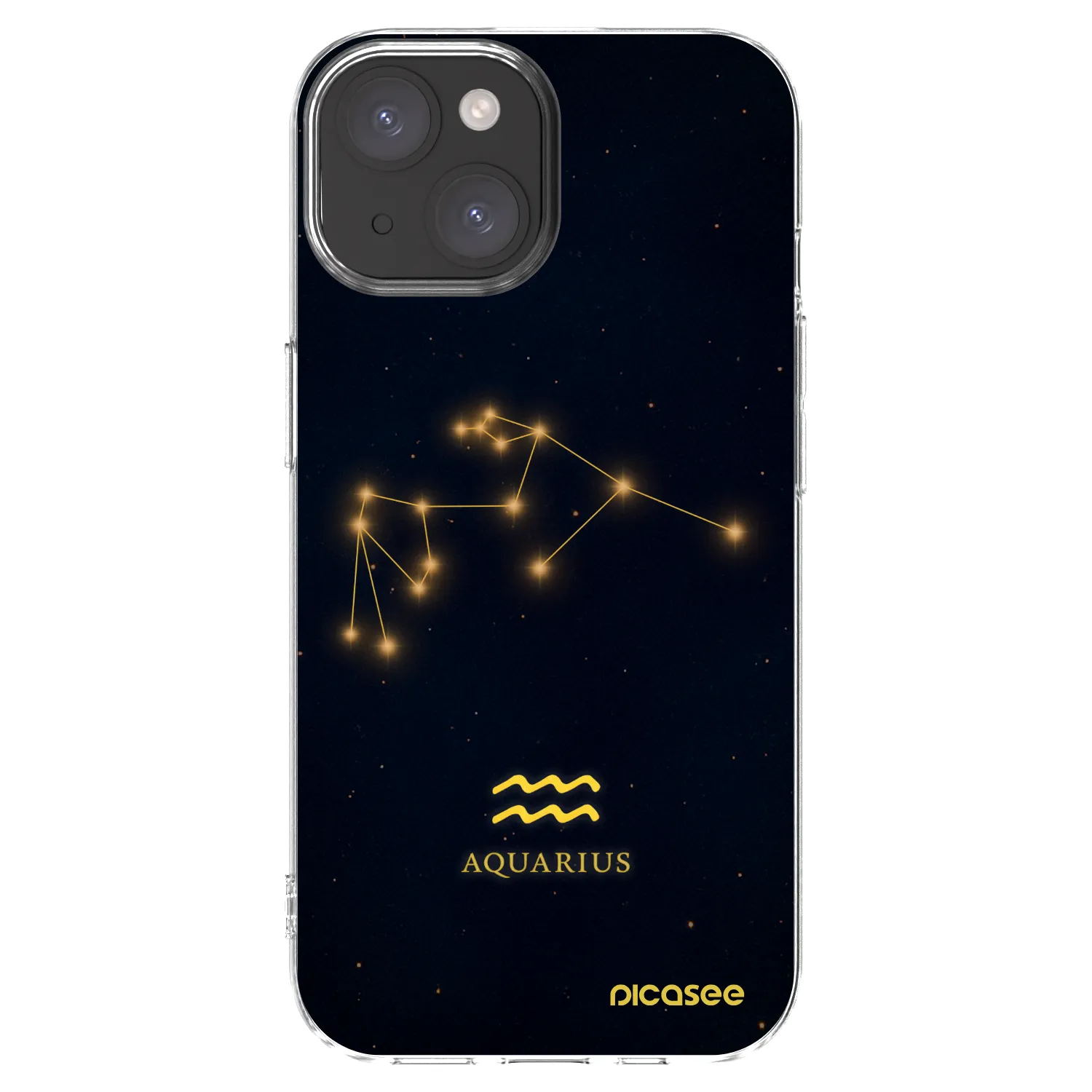 Silikónový prehľadný obal pre Apple iPhone 15 - AQUARIUS