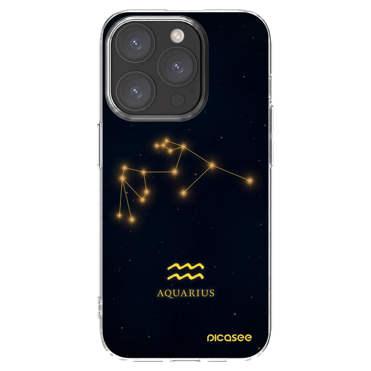 Silikónový prehľadný obal pre Apple iPhone 15 Pro - AQUARIUS