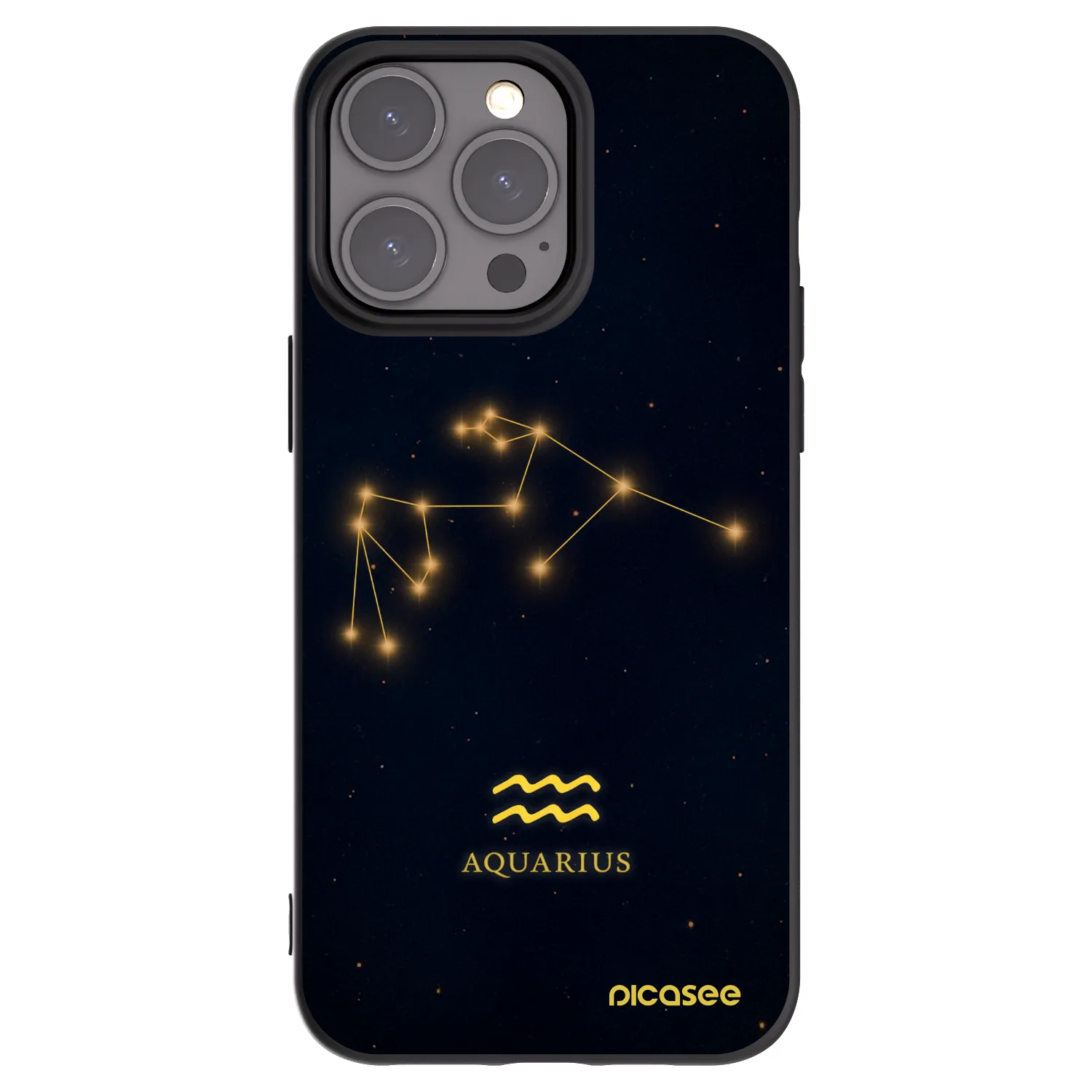 Picasee silikónový čierny obal pre Apple iPhone 15 Pro Max - AQUARIUS